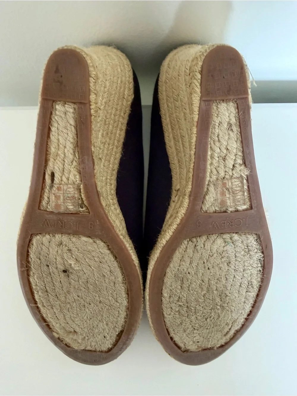 J. Crew Espadrille Wedge Flats - Navy